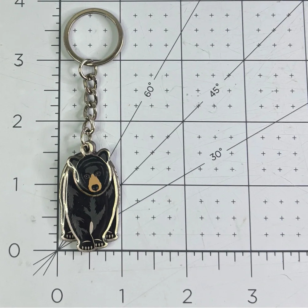 Moveable Black Bear Keychain from Bear Mountain State Park, [3.75” x 1”]